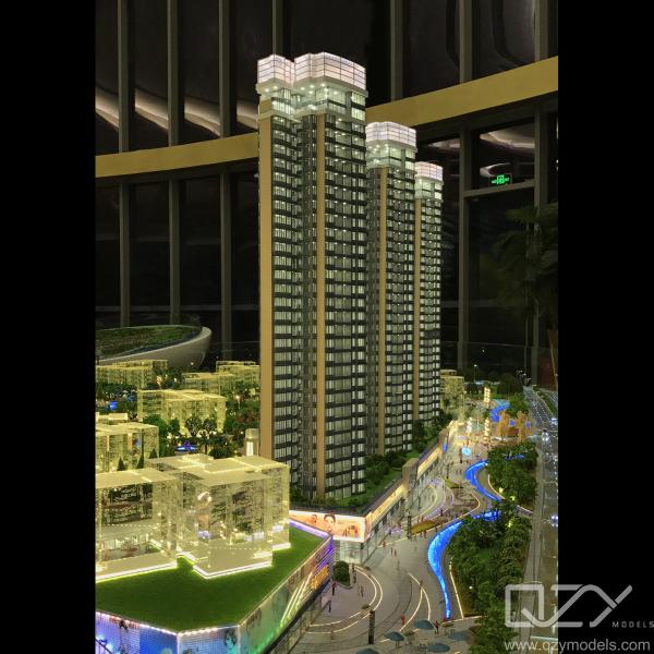 Grupo Kingkey 1/100 Residências da cidade de Shanhai Modelos de edifícios em miniatura