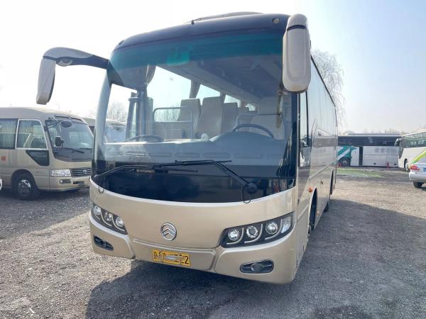 Old Coach Bus 37 Seats Manual Transmission LHD Rear Engine Used Golden Dragon XML6857 Air Conditioner