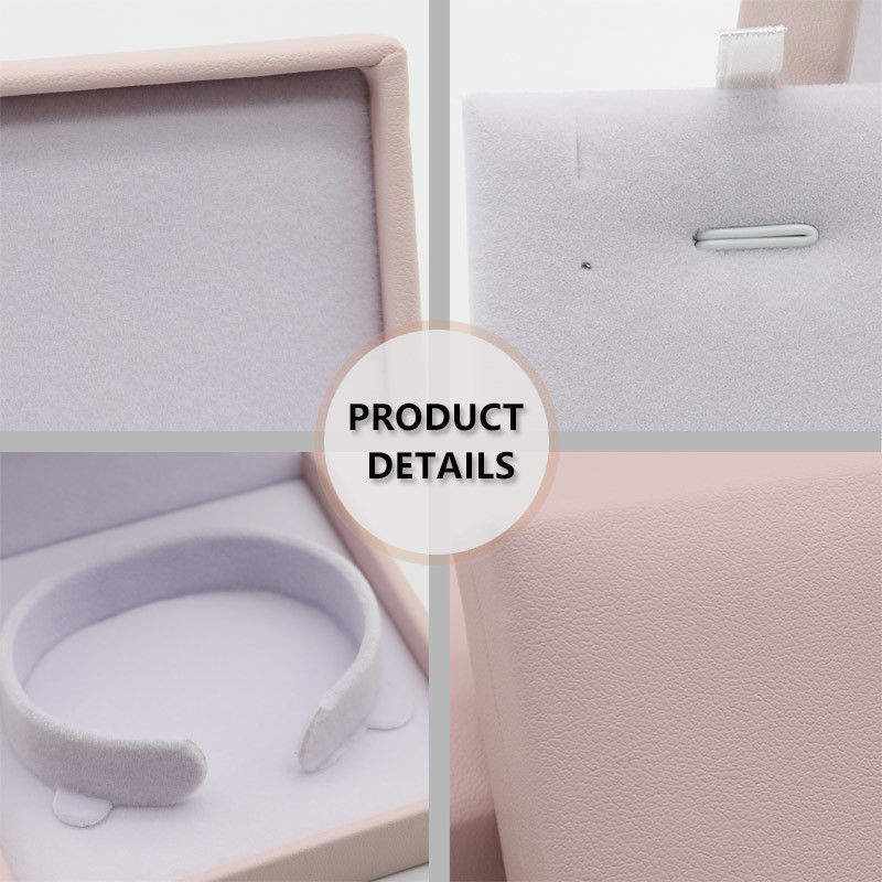 Customization PU Leather Jewelry Box For Wedding Ring Packaging Minimalist Design