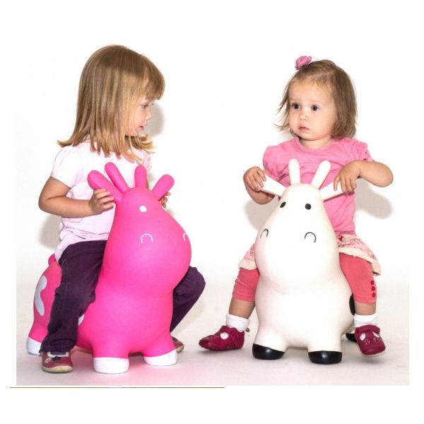 Kids Animal Space Hopper Inflatable Cow Ride On Bouncy Play Toys Xmas Gift