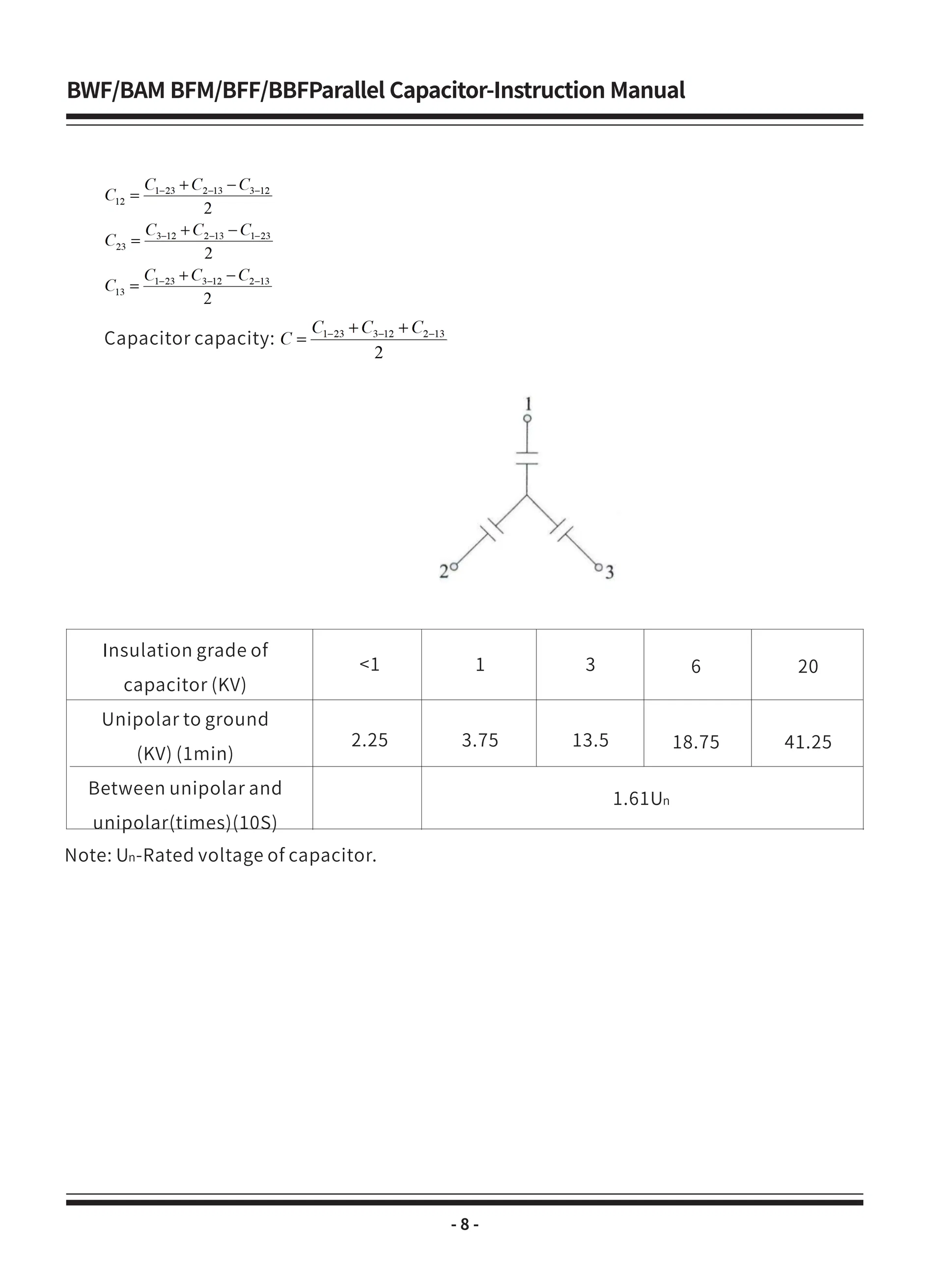 High-Voltage AC Shunt Single/Three Phase Metalized Polypropylene Power Electric Capacitor for Reactive Compensation
