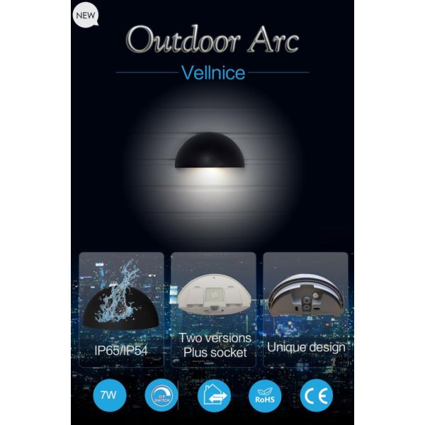 Modern Outside IP65 7 Watt Outdoor Wall Mount led Lights Fixtures for Garden