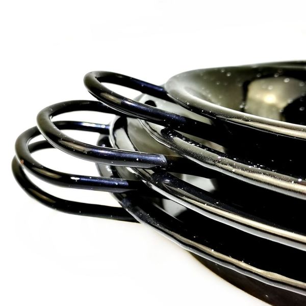 Daily Shallow Type Enamel Paella Pan Seafood Cooking Pan With Eco Friendly Materials