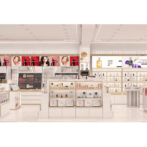 Premium Makeup Beauty Shop Furniture Fixtures Merchandise Display Stands Cabinet