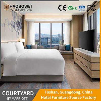 US Payment Foshan 4 Star King Size Bedroom Headboard Marriott Resort Hotel Furniture Set