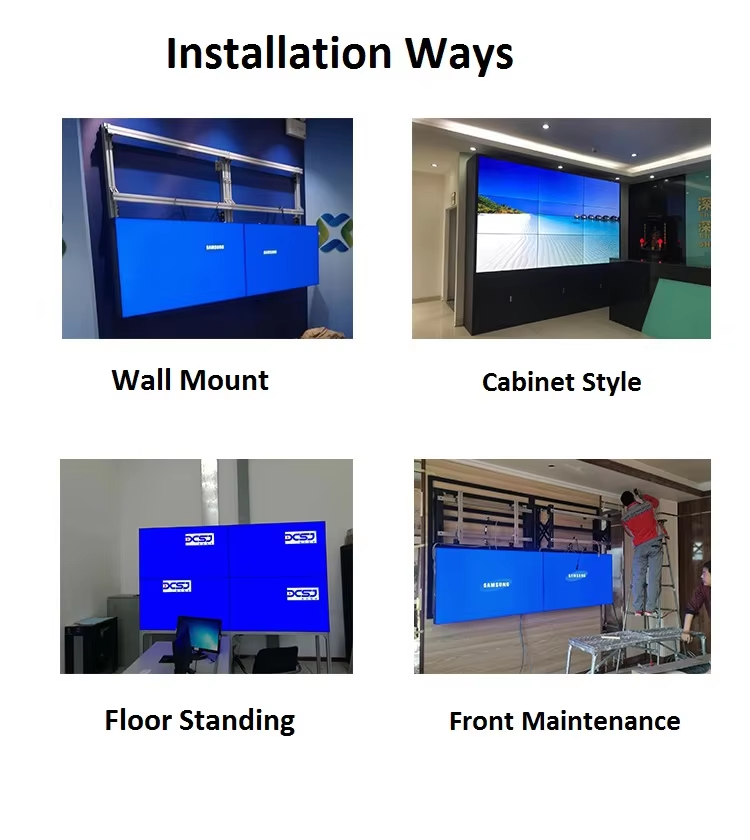 3*3 LCD Splicing Screen 49 55 Inch LCD Video Wall Narrow Bezel 3.5 mm Indoor LCD Video Wall Panel Display