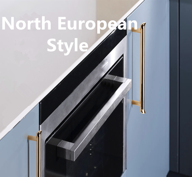 cupboard North European forest  Drawer Handles And Knobs 96mm Black Dresser Pulls salt spray test