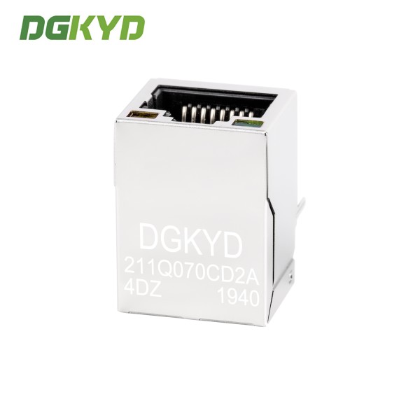 Industrial Gigabit RJ45 Connector with Gold Plating for Ethernet Port Network Interface