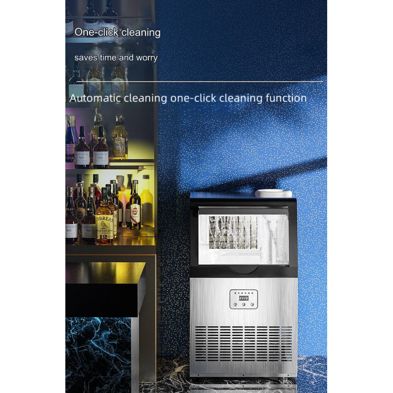 Commercial One-Click Ice Cube Maker Machine for Home 220V Voltage Easy Installation