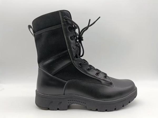 Bottes tactiques unisexes ultra-légères en plein air noir haut haut dentelle