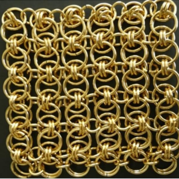 Polished 316 Stainless Steel Ring Mesh Customized For 15-25mm Holes