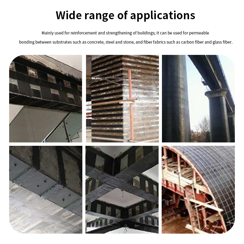 High Strength Carbon Fiber Impregnating Adhesive Grade-A Structural Epoxy Resin for Bonding Concrete Structural Repair Project