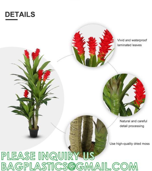 Dracaena Silk Plant Artificial 5ft Faux House Plants Evergreen Dracaena Marginata Fake Yucca Palm Trees in Pot