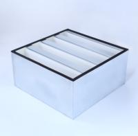 V mini filtre à air H13 du pli HEPA de banque dans la région de médias de l'industrie 10sqm de Pharma