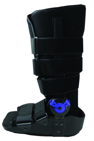 Plastic Shell Orthopedic Walking Boot Polyester Velvet Coating With Foam