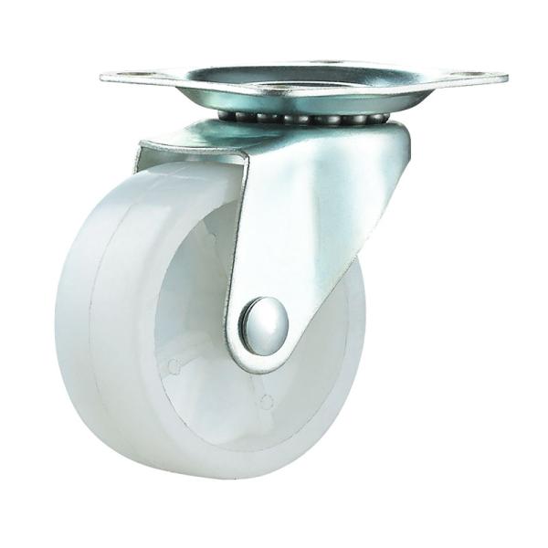 White Small PP caster for light duty shelf,  2,2.5,3 light duty Fixed plastic Caster for Basket, Moving castor
