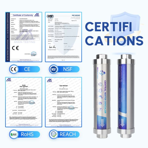 Maintenance-Free Eco-Friendly Whole House Water Descaler with 10,000 Gallons Capacity for Limescale Prevention