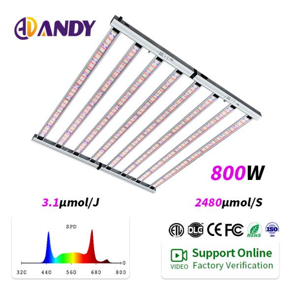 4FT 120CM 800W Full Spectrum LED Hydroponics Plant Grow Lights (Luzes de cultivo de plantas de hidroponía LED de espectro completo)