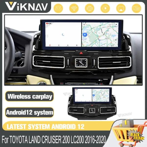12.3inch Android Carplay Car radio For Toyota land Cruiser LC200 Multimedia Player Stereo Android GPS Navigation Carplay