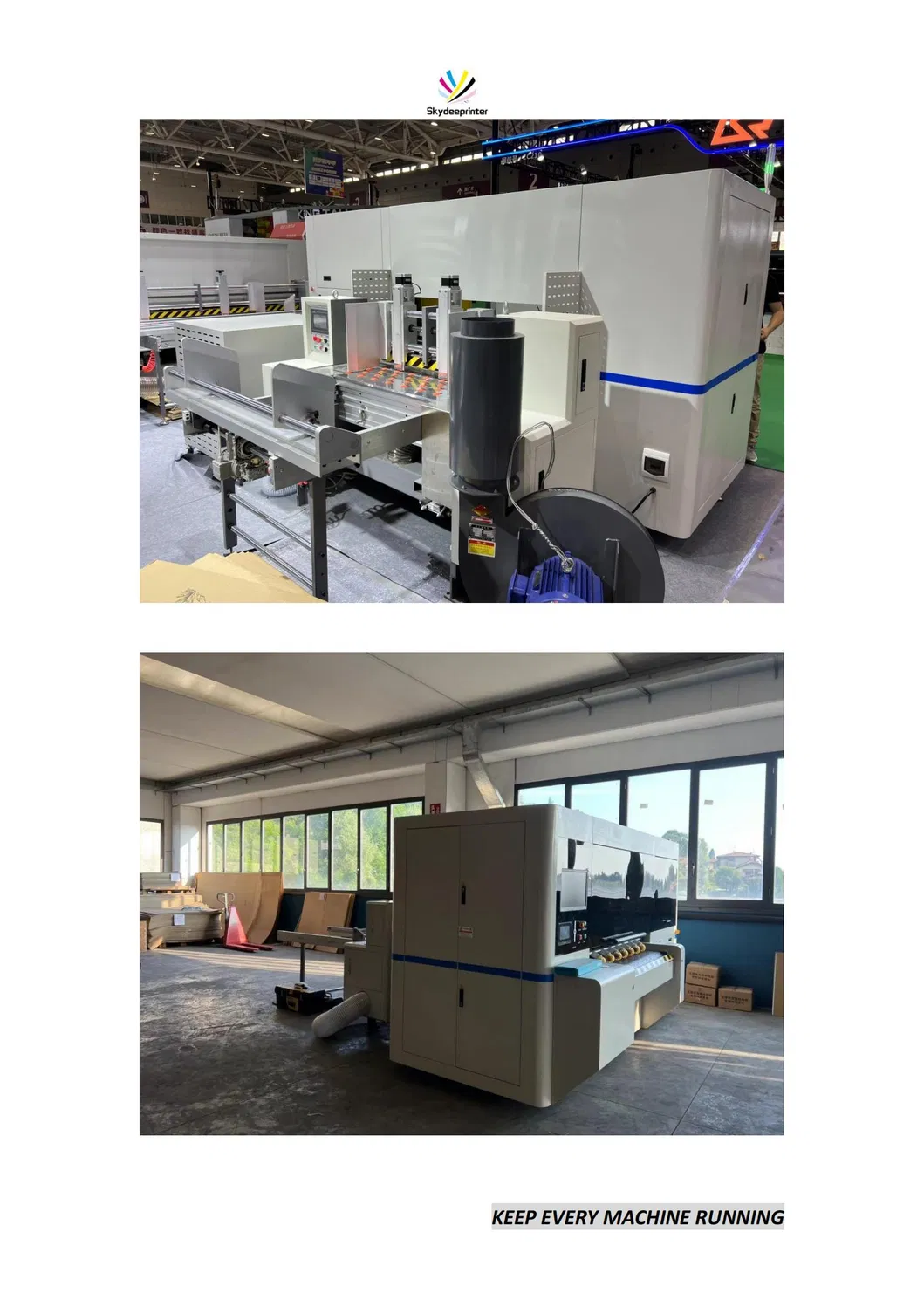Industrial One Pass Carton Digital Printing Machine High Speed Corrugated Box Printer