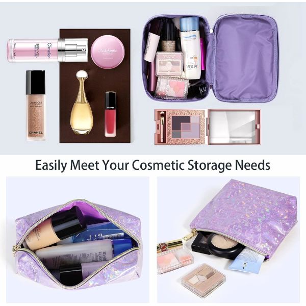 PU Leather Soft Cosmetic Bag Waterproof Pouch Portable Makeup Travel Bag