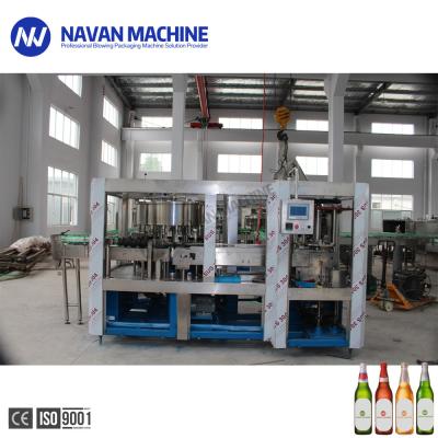 330ml Glass Bottle Crown Caps Beer Filling Machine With Valves