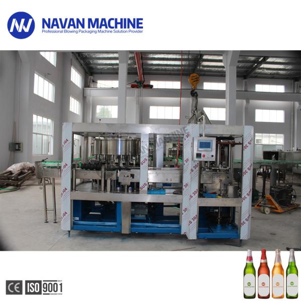 330ml Glass Bottle Crown Caps Beer Filling Machine With Valves