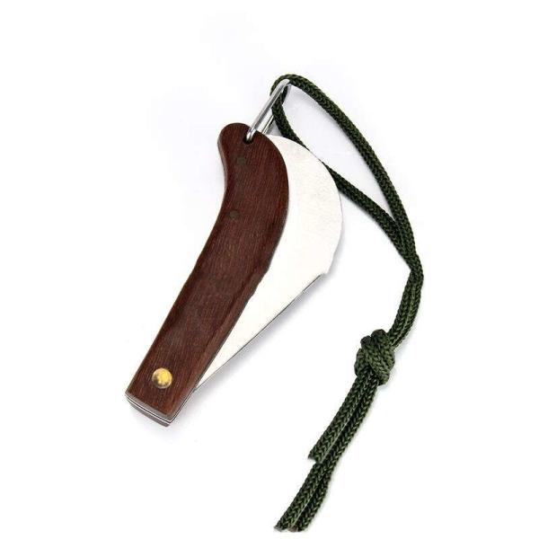 Professional Steel Harvesting Sickle Garden Tool Oxide Coated Wooden Handle Mini
