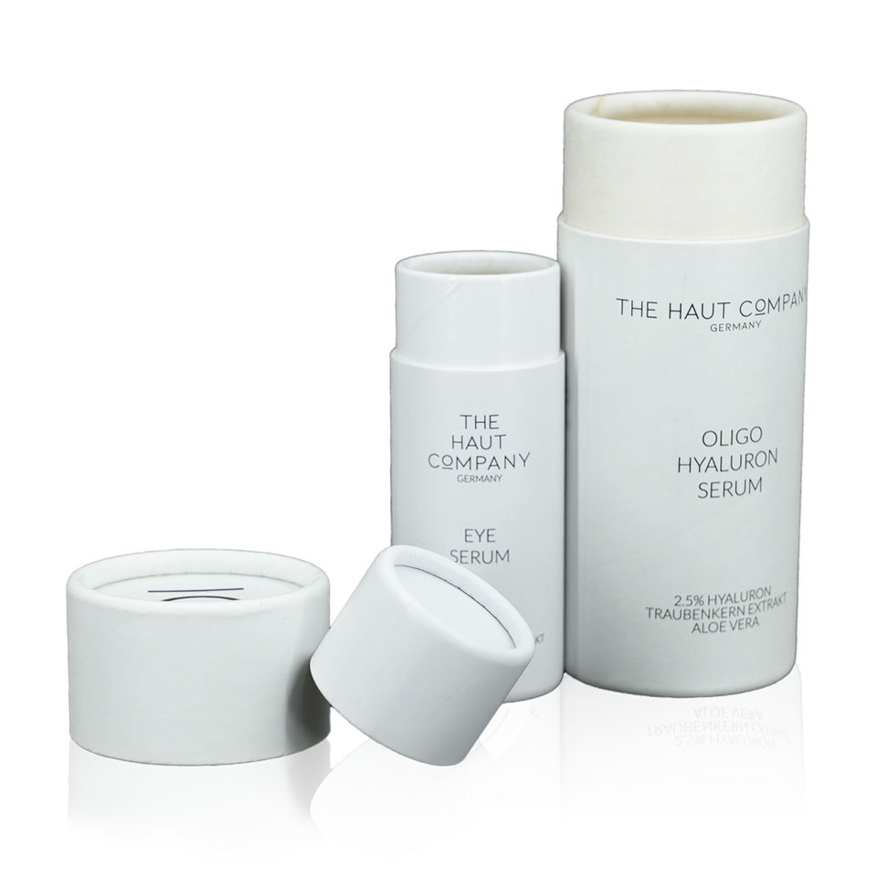 Custom Printed Round Composite Paper Tube With Liner For Cosmetic Serum Bottles