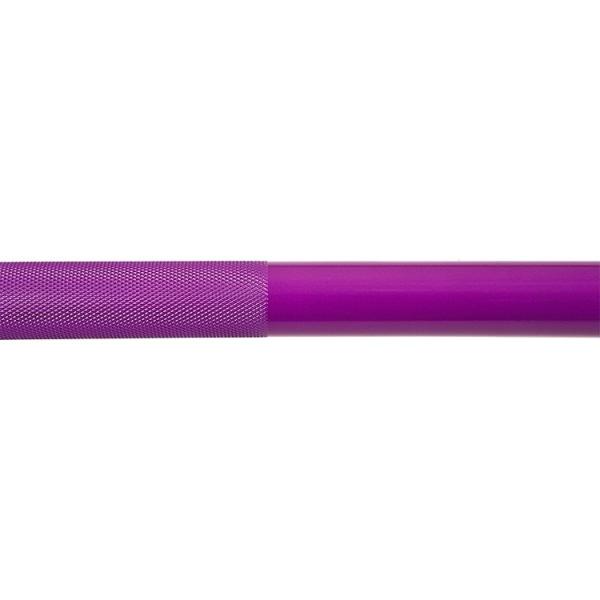 women's purple color bar for weight lifting training, colorful black zinc barbell rod for ladies