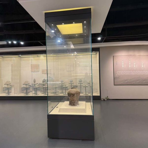 Custom Full View Flexible Museum Equipment Freestanding Display Cabinet for Exhibitions