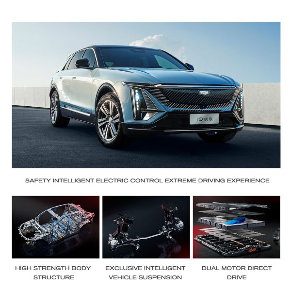 Speed 653km Electric Luxury Ca-dillac IQ Rave SUV -Made Energy Car with 3094mm Wheelbase and 608kWh Battery Capacity