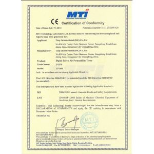 Donggun Hust Tony Instruments Co.,Ltd. Certifications