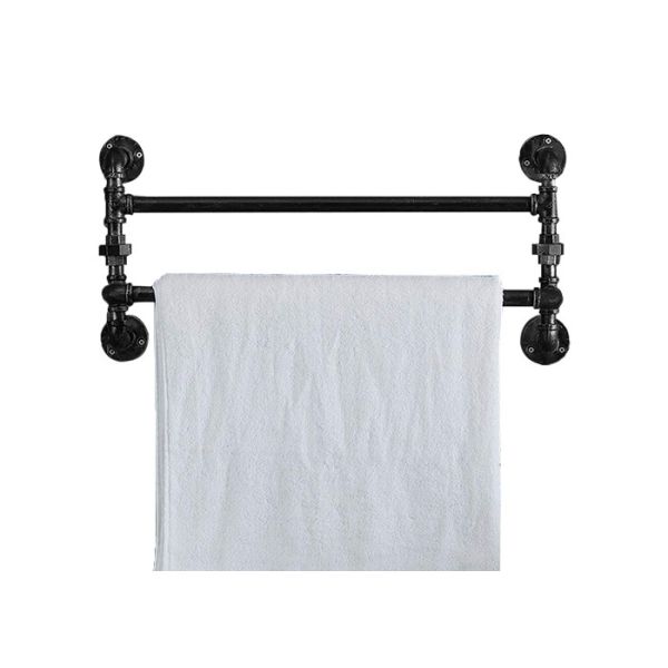Wall Mounted 22 Inch Industrial Pipe Coat Rack Malleable Iron Pipe Towel Bar
