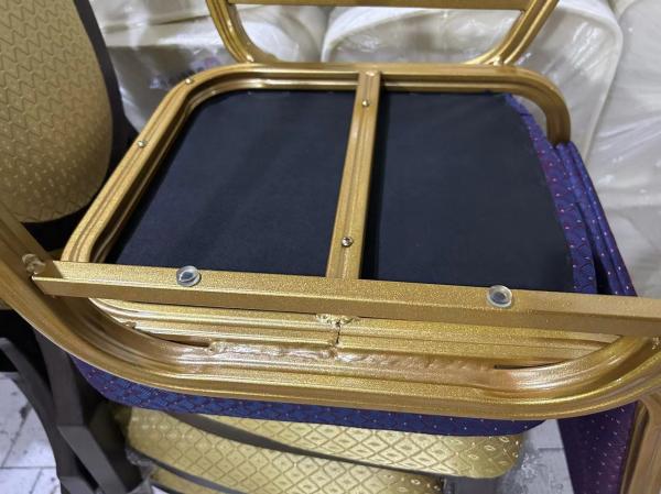 Aluminum Stacking Gold Wedding Restaurant Banquet Chair Commercial Furniture