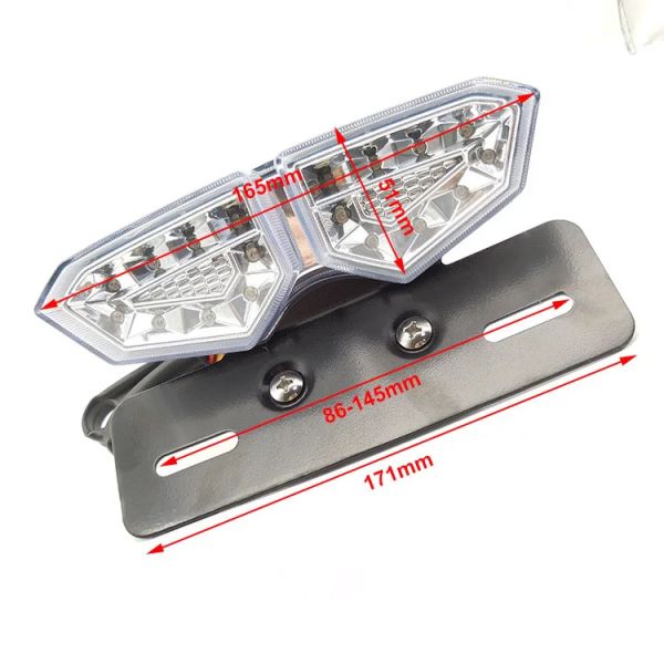 Motorcycle LED Tail Light with Turn Signals Red/Yellow Light Color and 0.01-0.29W