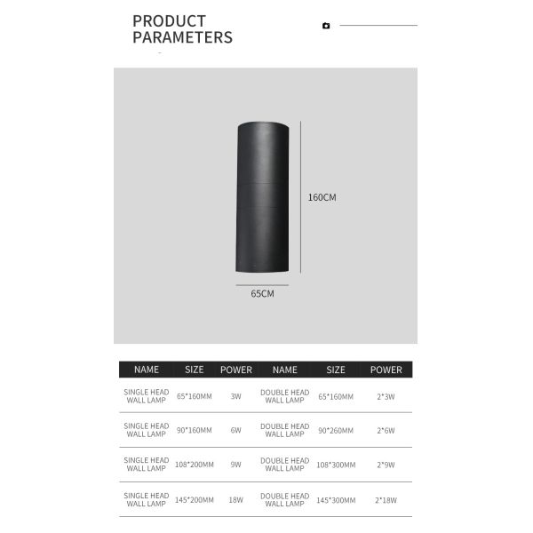 Double Head Shell E27 Outdoor Wall Lamp LED Waterproof Modern Simple 6w