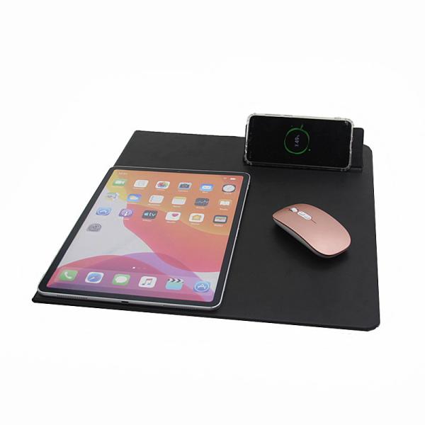 Folding Rectangle Leather Large Table Wireless Charging Mouse Pad Multifunctional