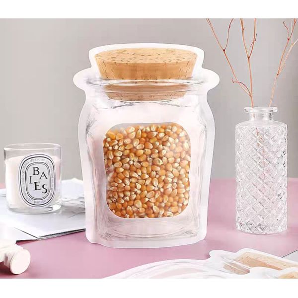 OEM Reusable Sealed Mason Bottle Ziplock Bags For Candy Cookies