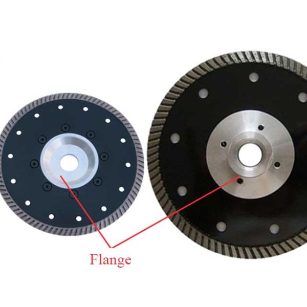 Marble Concrete Granite Diamond Saw Tools , Diamond Cutting Saw Blade With Flange