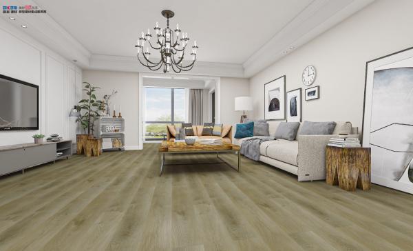 0.3mm SPC Flooring Fire Retardant Noise Prevention Waterproof  Stone Brown GKBM LS-M029