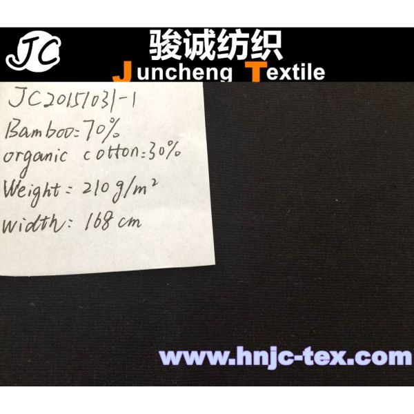 Hot recycle bamboo and  cotton/rayon blend fabric for polo shirt/underwear/apparel fabric