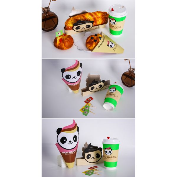 Специальный набор упаковки закусок напечатанный на заказ Торба для еды Коробка для хлеба Коробка для напитков Кубок для украшения упаковки продуктов питания