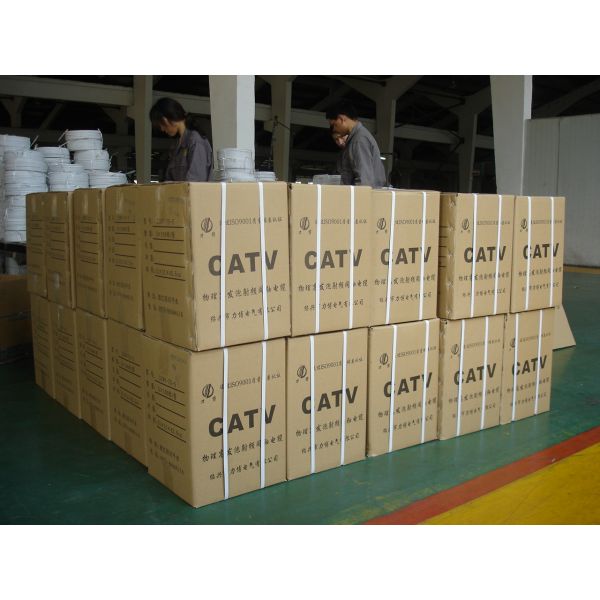 65% Braiding Coaxial Cable RG59 for CCTV 75 ohm Drop Cable with UV Stabilized Jacket