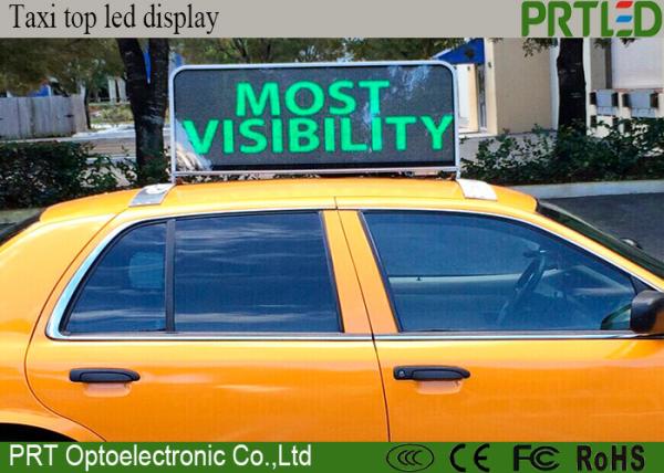 High Resolution P5 Waterproof Taxi LED Advertising Sign 110-240V Input