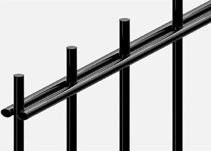 Aesthetic Double Loop Wire Fencing Gray PVC-Coated for Villa Communities