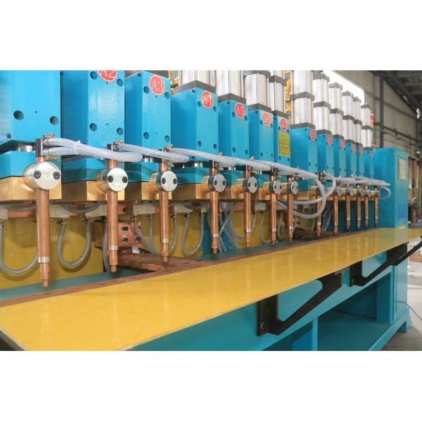 Stiffener Door Sheet Plate Automatic Welding Machine , Steel Metal Shelves Spot Welder