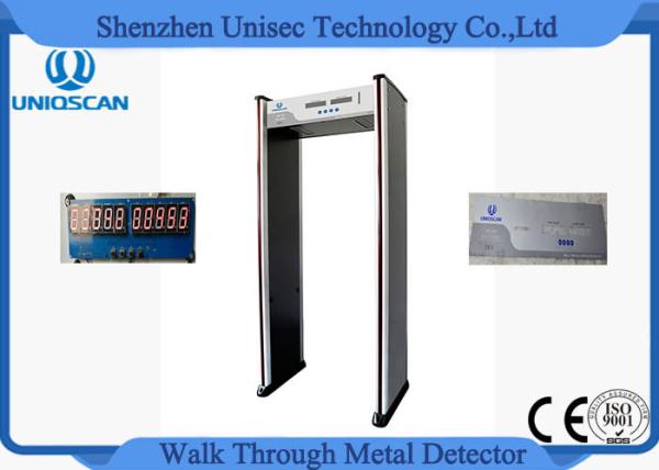 6 Zone 5 No Count Led Walkthrough Metal Detector Door Frame For Security