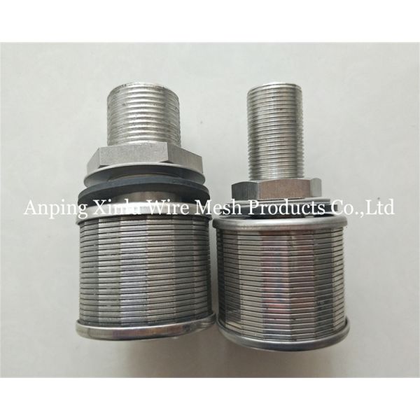1Ton 100N 57mm Stainless steel wedge wire Johnson Bottom Strainer Nozzle with Filter Precision 50-300μm