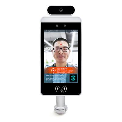 Máquina de 2MP IR Face Recognition Attendance com temperatura